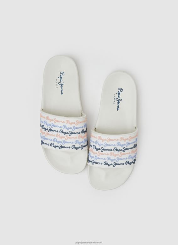 Women Off White Pepe Jeans Slider Set Beach Flip Flops 60J40691 - Image 2