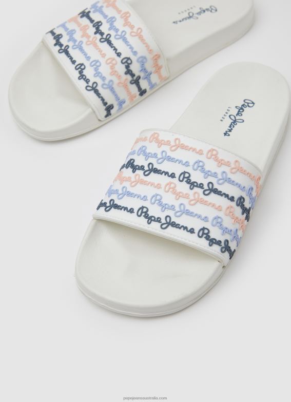 Women Off White Pepe Jeans Slider Set Beach Flip Flops 60J40691 - Image 3