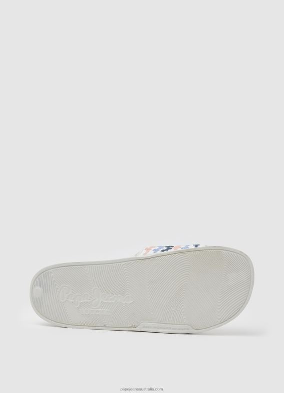 Women Off White Pepe Jeans Slider Set Beach Flip Flops 60J40691 - Image 5