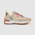Women Pale Pink Pepe Jeans Lucky Leo Combined Sneakers 60J40579