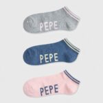 Women Pale Pink Pepe Jeans Sandi 3-Pack Socks 60J40555
