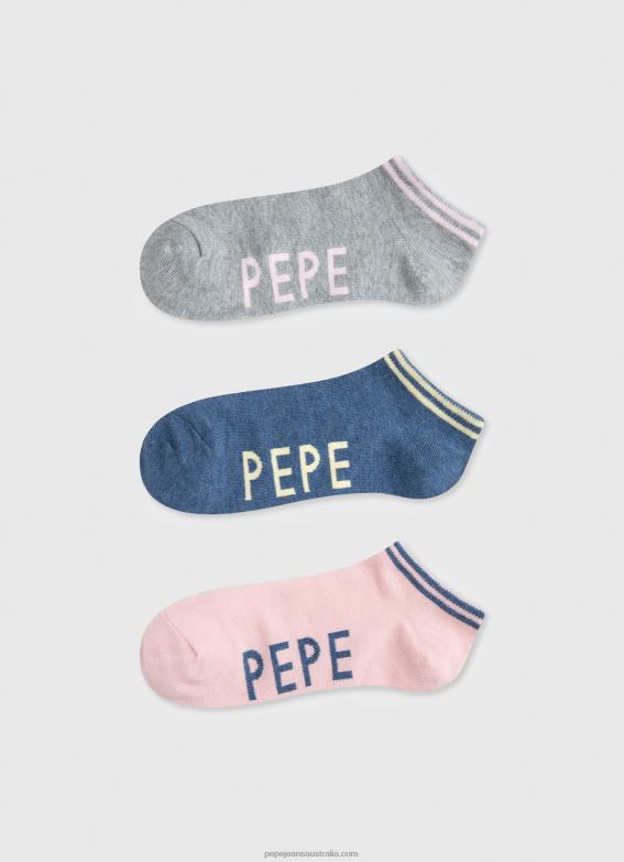 women_pale_pink_pepe_jeans_sandi_3_pack_socks_60j40555.jpg Women Pale Pink Pepe Jeans Sandi 3-Pack Socks 60J40555 - Image 1