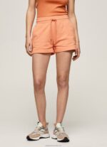 Women Peach Pepe Jeans Adjustable Waist Cotton Shorts 60J40515 - Image 2