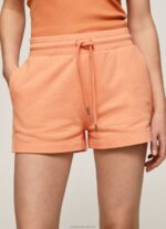 Women Peach Pepe Jeans Adjustable Waist Cotton Shorts 60J40515 - Image 3