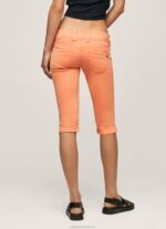 Women Peach Pepe Jeans Cropped Fit Denim Shorts 60J40528 - Image 4