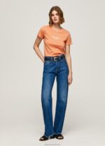 Women Peach Pepe Jeans Printed T-Shirt 60J40455 - Image 2