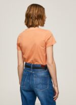 Women Peach Pepe Jeans Printed T-Shirt 60J40455 - Image 4