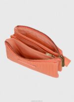 Women Peach Pepe Jeans Triple Compartment Toiletry Case 60J40723 - Image 4