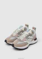 Women Pearl Silver Pepe Jeans Lucky Print Combined Sneakers 60J40574 - Image 4