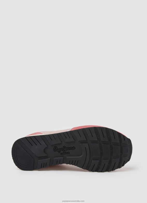 Women Pink Pepe Jeans Brit Heritage Combined Sneakers 60J40614 - Image 5