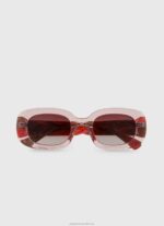 Women Pink Pepe Jeans Rectangular Sunglasses 60J40766 - Image 2