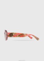 Women Pink Pepe Jeans Rectangular Sunglasses 60J40766 - Image 3