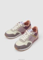 Women Powder Wine Pepe Jeans London Mad Running Sneakers 60J40622 - Image 3