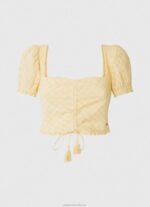 Women Shine Pepe Jeans Cotton Top With Openwork Details 60J40331 - Image 5