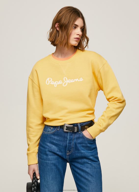 women_shine_pepe_jeans_logo_printed_jumper_60j40273.jpg Women Shine Pepe Jeans Logo Printed Jumper 60J40273 - Image 1