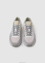 Women Soft Pink Pepe Jeans Brit Print Combined Sneakers 60J40587 - Image 3