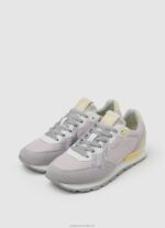 Women Soft Pink Pepe Jeans Brit Print Combined Sneakers 60J40587 - Image 4