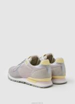 Women Soft Pink Pepe Jeans Brit Print Combined Sneakers 60J40587 - Image 5