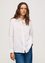 Women Soft Pink Pepe Jeans Striped Cotton Voile Shirt 60J40323 - Image 3