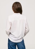 Women Soft Pink Pepe Jeans Striped Cotton Voile Shirt 60J40323 - Image 5