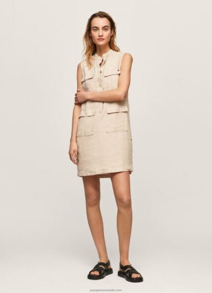 Women Stone Pepe Jeans Aura Utility Dress 60J40215