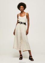 Women Stone Pepe Jeans Long Jumpsuit With Heart Neckline 60J40153