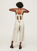 Women Stone Pepe Jeans Long Jumpsuit With Heart Neckline 60J40153 - Image 4