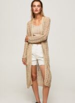 Women Stone Pepe Jeans Long Openwork Cardigan 60J40234 - Image 2