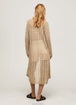 Women Stone Pepe Jeans Long Openwork Cardigan 60J40234 - Image 4