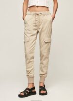 Women Stone Pepe Jeans New Crusade Cargo Joggers 60J40318 - Image 2