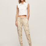 Women Stone Pepe Jeans New Crusade Cargo Joggers 60J40318