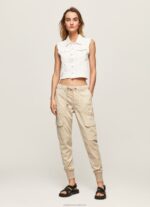 Women Stone Pepe Jeans New Crusade Cargo Joggers 60J40318