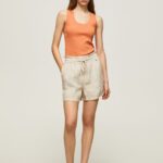 Women Stone Pepe Jeans Paper Bag Linen Shorts 60J40490