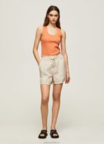 Women Stone Pepe Jeans Paper Bag Linen Shorts 60J40490