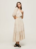 Women Stone Pepe Jeans Pua Asymmetrical Linen Dress 60J40202 - Image 2