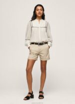 Women Stone Pepe Jeans Regular Fit Chino Shorts 60J40524
