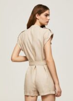 Women Stone Pepe Jeans Short Jumpsuit With Belt 60J40176 - Image 4