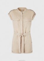 Women Stone Pepe Jeans Short Jumpsuit With Belt 60J40176 - Image 5