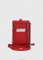 Women Studio Red Pepe Jeans Checkered Mobile Bag 60J40728 - Image 5