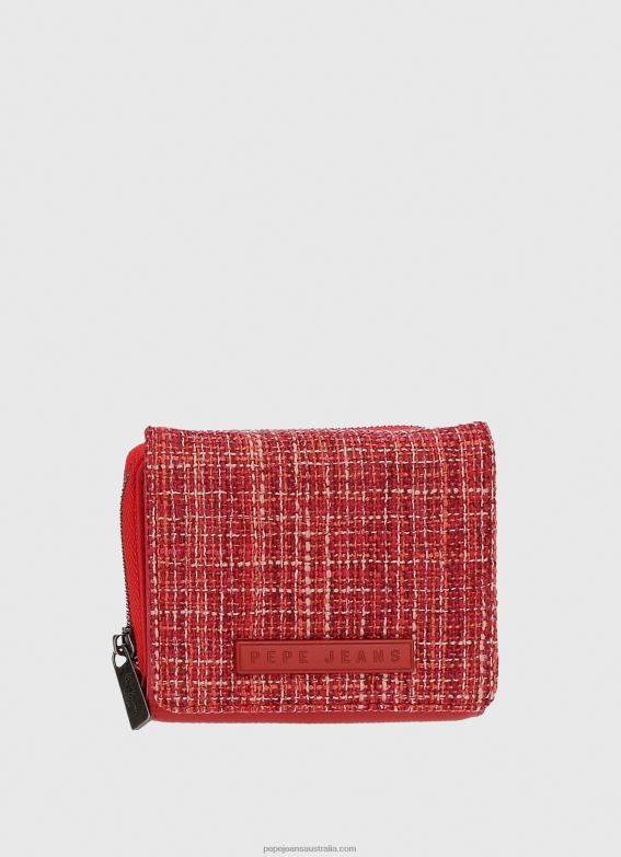 women_studio_red_pepe_jeans_checkered_wallet_60j40729.jpg Women Studio Red Pepe Jeans Checkered Wallet 60J40729 - Image 1