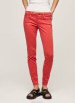 Women Studio Red Pepe Jeans Classic Skinny Trousers 60J40315 - Image 2