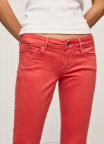 Women Studio Red Pepe Jeans Classic Skinny Trousers 60J40315 - Image 3