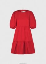Women Studio Red Pepe Jeans Cotton Poplin Dress 60J40146 - Image 5
