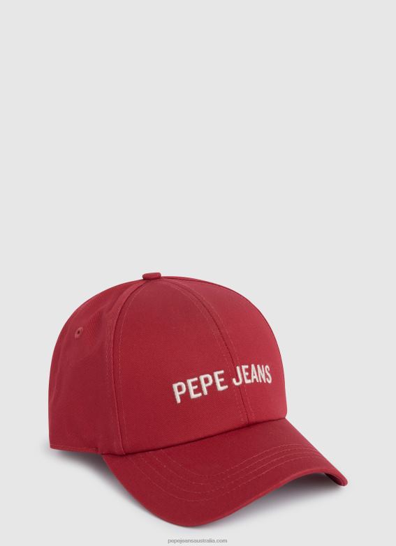 women_studio_red_pepe_jeans_embroidered_logo_basic_cap_60j40786.jpg Women Studio Red Pepe Jeans Embroidered Logo Basic Cap 60J40786 - Image 1