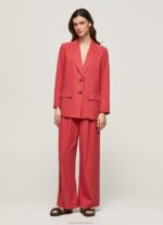 Women Studio Red Pepe Jeans Relaxed Fit Linen Blazer 60J40109 - Image 3