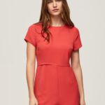 Women Studio Red Pepe Jeans Short Crepe Jumpsuit 60J40203