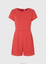 Women Studio Red Pepe Jeans Short Crepe Jumpsuit 60J40203 - Image 5