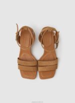 Women Tobacco Pepe Jeans Altea Smart Suede Sandals 60J40642 - Image 2