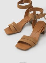 Women Tobacco Pepe Jeans Altea Smart Suede Sandals 60J40642 - Image 3