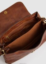 Women Tobacco Pepe Jeans Leather Shoulder Bag 60J40746 - Image 3